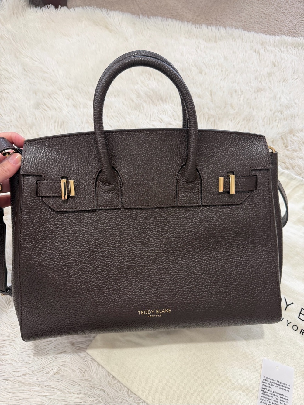 Teddy Blake Gigi Stampato 13" Bag - NWOT - color: marrone